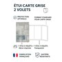 nemau - Porte Papier véhicule 2 Volets avec Étui 3 Volets Transparent - Fabrication Française - Protège Documents Auto Durable -