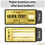 Milijou | Carte à gratter Ticket d'or | Golden Ticket | Carte d’embarquement cadeau surprise personnalisation destination, cadea