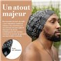 Bonnets De Bain Bogonoir Bonnet de Natation pour Cheveux Long Femme Homme Enfant Design Afro-Silicone Haute qualité- XS au Large