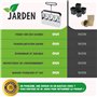 JARDEN® Presse-mottes Manuel pour Semis Professionnel - 4 Mottes Carré de 5x5 cm - Outil de Jardinage Inoxydable en Acier pour P