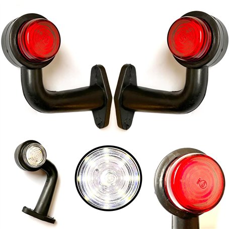 Formplas Lot de 2 feux de position LED pour camion et remorque 12 V 24 V E20 - Longueur 150 mm - Hauteur 160 mm - Épaisseur 65 m
