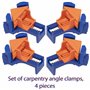 AERZETIX - C68476 - Lot de 4 Serres joint d'angle de menuisier 83x80x52 mm - presse d'angle - pince à angle droit 90° - outil de