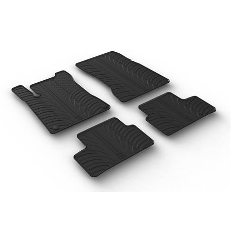 Gledring Set tapis de caoutchouc compatible avec Mercedes CLA (C118) Sedan & (X118) Shooting Brake 2/2019- (T profil 4-pièces +