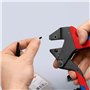 Knipex Pince à sertir universelle pour matrices de sertissage interchangeables brunie, avec gaines bi-matière 200 mm 97 43 200