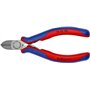 Knipex Pince coupante de côté pour électromécanicien noire atramentisée, avec gaines bi-matière 125 mm 76 22 125