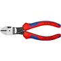 Knipex Pince coupante de côté à forte démultiplication noire atramentisée, avec gaines bi-matière 160 mm 74 12 160