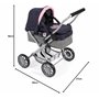 Bayer Chic 2000 555 26 Smarty Poussette de poupée pour Enfants à partir de 2 Ans Mélange Gris Marine 56 x 37 x 56 cm