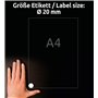 Avery Zweckform 6222-10 Étiquettes rondes (880 pastilles adhésives, Ø 20 mm sur A4, autocollants ronds à imprimer, étiquettes de