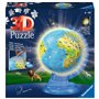 Ravensburger Puzzle 3D 11274 - Globe terrestre Enfant avec lumière en Langue Allemande - 180 pièces - Globe Lumineux pour Enfant