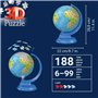 Ravensburger Puzzle 3D 11274 - Globe terrestre Enfant avec lumière en Langue Allemande - 180 pièces - Globe Lumineux pour Enfant