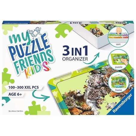 Ravensburger - 13265 Organiseur 3 en 1 pour Puzzle d'enfants en Vert – Rangement pour Puzzle pour Enfants à partir de 6 Ans