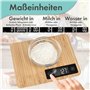 ProfiCook® PC-KW 1271 Balance de cuisine numérique 100% bambou Plage de mesure jusqu'à 5000 g Balance de cuisine numérique avec 