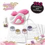 Lena 42443 - Airbrush Tattoo Studio avec 100 pochoirs et 4 Couleurs pailletées, pour Faire des Tatouages Scintillants sur la Pea