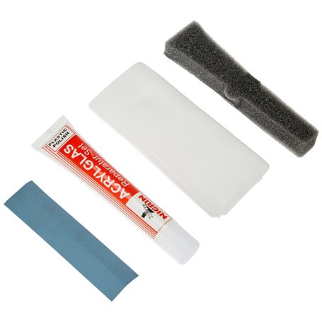 Set de réparation pour acrylique et plexiglas NIGRIN 73914 RepairTec : 1 x pâte de plastique à polir NIGRIN en tube de 25 g
