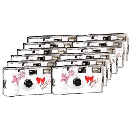 TopShot Red Love Hearts pour 27 Photos avec Flash (Lot de 12)