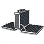 HMF 14411-02 Valise pour Deux Pistolets en Aluminium | Double Face | 31 x 26 x 15 cm | Noir