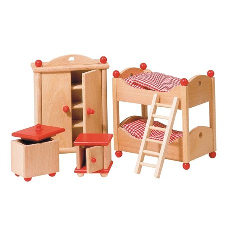Goki - 51953 - Mobilier de Poupée - Meuble pour Poupée - Chambre des Enfants