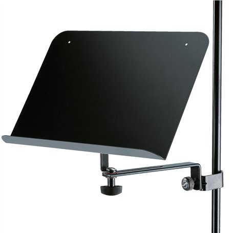 K&M 115/2 Support de partition et de concept Noir - 30 cm x 21 cm - support de partition inclinable et réglable - jusqu'à Ø de t