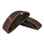 Lot de 25 bandes abrasives en tissu - 75 x 457 mm - 5 x grain 40/60/80/120/180 - Pour ponceuse à bande - Pour le travail du bois
