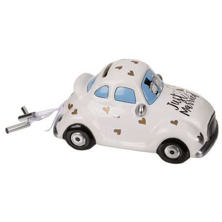 Out of the blue Tirelire Voiture de Mariage en Céramique avec Serrure/Dimensions : 8 x 14