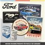 Nostalgic-Art Plaque rétro, 15 x 20 cm, Ford Mustang – GT 1967 Red – Idée cadeau pour fans de Ford, Official License Product (OL