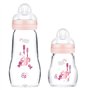 MAM Baby Biberons en Verre Lot de 2 Feel Good dès la Naissance 170 ml & 260 ml