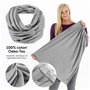 Laloona Cape Allaitement 3 en 1, Voile Allaitement Respirant, 100% Coton, Multi-Usages : Protection Discrète, Echarpe Tube Femme