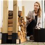 Relaxdays 4 Aides à l’empilage du Bois de Chauffage, construisez Vous-même Votre Range-bûches, en métal, Noires