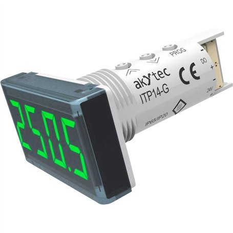 akYtec ITP14-G Appareil de mesure numérique à encastrer Indicateur de process universel ITP14 (vert)