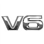 V6 Emblème en métal chromé avec Logo 3D pour Voiture