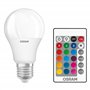 OSRAM Ampoule LED | Culot: E27 | Blanc chaud | 2700 K | 9 W | équivalent à 60 W | dépolie | LED Retrofit RGBW avec télécommande