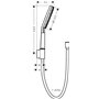 hansgrohe Raindance Alive Select S 24611700 Set de douche avec pommeau de douche à économie d'eau (EcoSmart, 3 types de jet dont