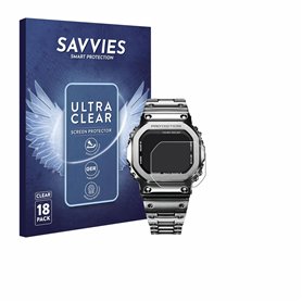 savvies Protection Ecran pour Casio G-Shock GMW-B5000D-1ER (18 Pièces) - Film Protection Ultra Clair