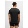 Boss Hommes Tshirt RN 3P Classic Lot de Trois t-Shirts en Coton à Logo brodé