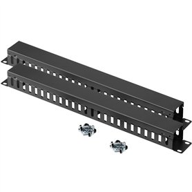 kwmobile Organiseur de câbles 1U 19" - 2X Panneau de Gestion des câbles Horizontal pour Rack 19 Pouces Horizontal 1U avec Couver