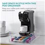 Navaris Distributeur de Capsules Café - Tiroir Rangement Capsule Cafe Transparent Compatible avec Nespresso - Porte Capsule Orga