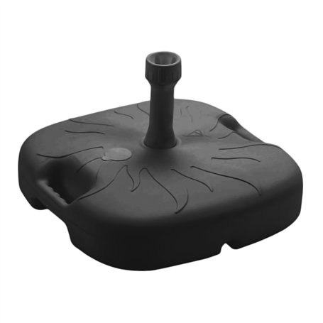Pied de parasol en plastique anthracite à remplir pour mâts de parasol jusqu'à 33 cm - 45 x 45 cm - Support de parasol à remplir