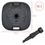 Pied de parasol en plastique 45 x 45 cm à remplir pour mâts de parasol jusqu'à 33 cm – Anthracite – Support de parasol à remplir
