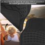 WOLTU Tapis de Voiture Universel,Voiture Tapis de Sol Tapis en Caoutchouc Set Noir