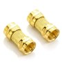 deleyCON 2x SAT Adaptateur Connecteur SAT Câble Connecteur F - Connecteur F Plaqué Or