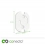 conecto sécurité enfant pour prises de courant, protection de prise avec mécanisme rotatif, ruban adhésif 3M, 30 pièces, blanc
