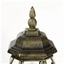 Luminaire de chemin en aluminium et verre doré antique IP23 pour terrasse jardin 50,5 cm petit E27 Lanterne rustique style maiso