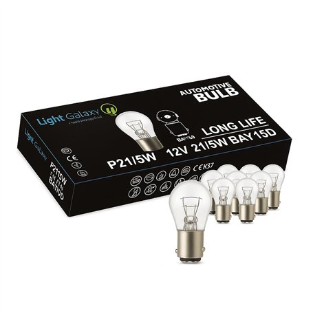 Light Galaxy ... Ihr Lichtlieferant Lot de 10 ampoules P21 5 W BAY15d 12 V 21 5 W pour feu arrière de voiture