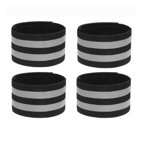 paymali Lot de 4 bandes élastiques avec fermeture Velcro - Noir