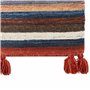 Tapis Kilim Multicolore en Laine 80 x 300 cm avec Pompons Oriental Fait Main Mrgashat