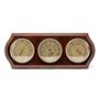 Fischer 9176-22 Station météo avec thermomètre, baromètre, hygromètre, boîtier en bois véritable fabriqué en Allemagne