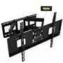TecTake Support Mural TV Max 120 kg Universel inclinable et pivotant pour écrans Plats Vesa Max. 600 x 400 32-100" 81-254cm D...