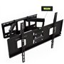 TecTake Support Mural TV Max 120 kg Universel inclinable et pivotant pour écrans Plats Vesa Max. 600 x 400 32-100" 81-254cm D...