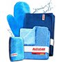 ALCLEAR 8201000 Kit d’Entretien Automobile Professionnel 4 Pièces avec Chiffon de Séchage en Microfibre