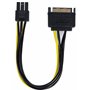 POPPSTAR 1x Adaptateur câble d'alimentation PCI-Express pour carte graphiques(2x connecteur alimenrtation Sata 15 broches femell